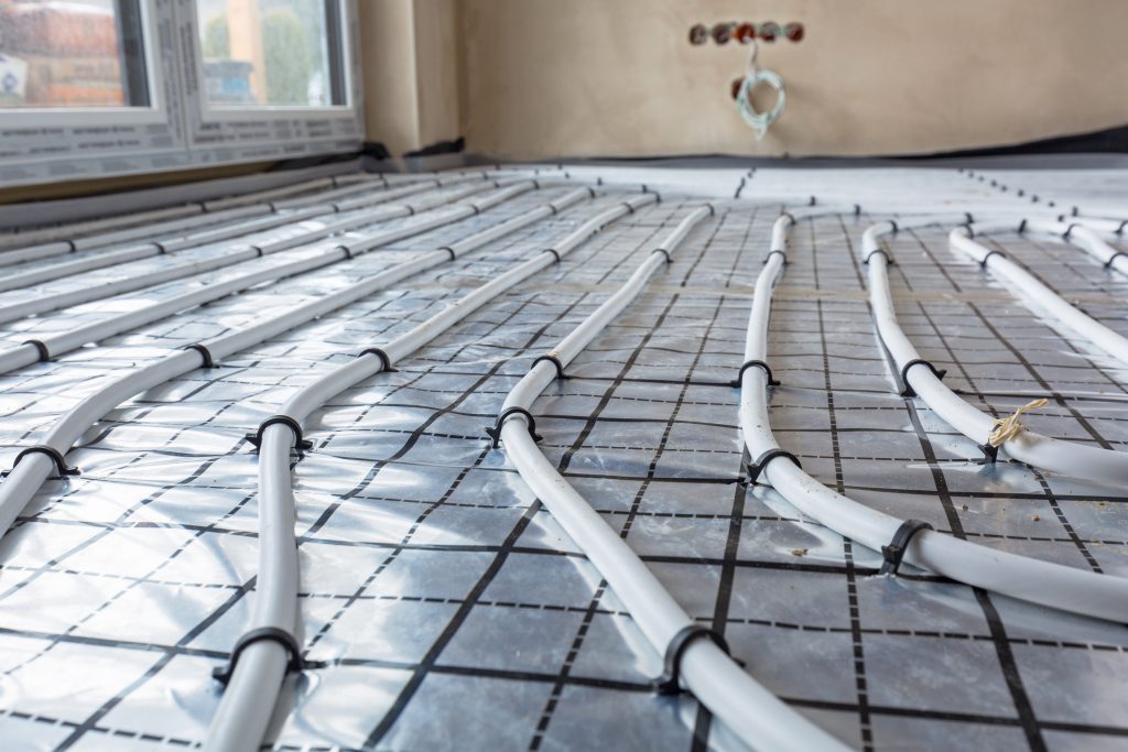Underfloor heating Cornwall - system in new residential house